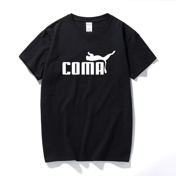 Мужская футболка с логотипом Coma классная трендовая пародией смешные футболки