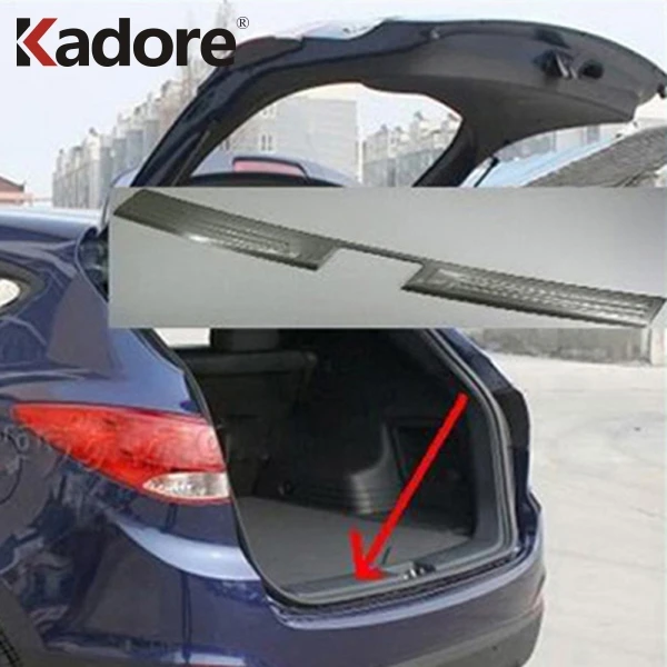 Для Hyundai ix35 2010 2011 Нержавеющая сталь Внутренний задний порог багажника протектор