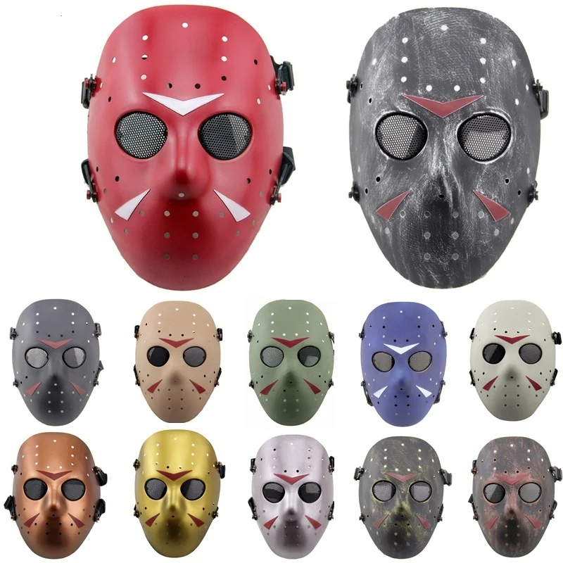 DC18 Jason Hockey Full Face Metal Mesh Airsoft Mask Paintbal CS Wargame