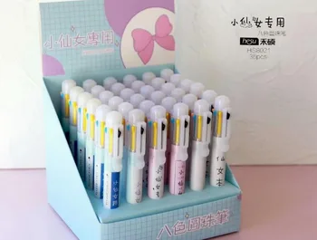 

hand account pen funny letter Multicolor ballpoint pen 8 in 1 color ballpen school prize gift office student ballpoint pen 36pc