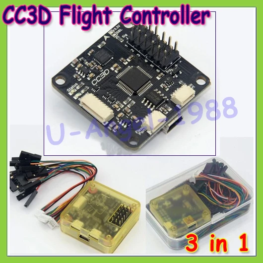 

1 piece OpenPilot CC3D Flight Controller STM32 32-bit Copter Control Board For Rc Model With Yellow Protective Case