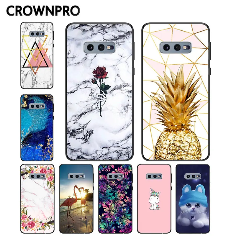 

CROWNPRO Soft Matte TPU sFOR Samsung Galaxy S10 Case Silicone Phone Back Coque FOR Funda Samsung S10 Plus Lite S10E Case Cover
