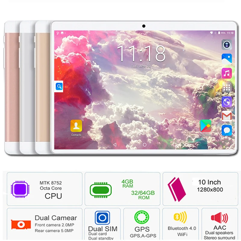 Горячая новинка 10-дюймовый планшет Ocat Core 4 Гб RAM 64 ROM Android 8 0 Dual SIM 1280*800 IPS 3G 4G FDD LTE GPS 10 1