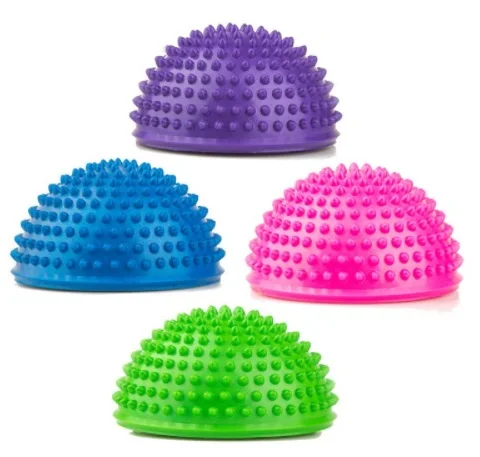 

PVC Inflatable Yoga Balls Massage Point Half Fitball Exercises Trainer Stabilizer GYM Pilates Fitness Balancing Ball