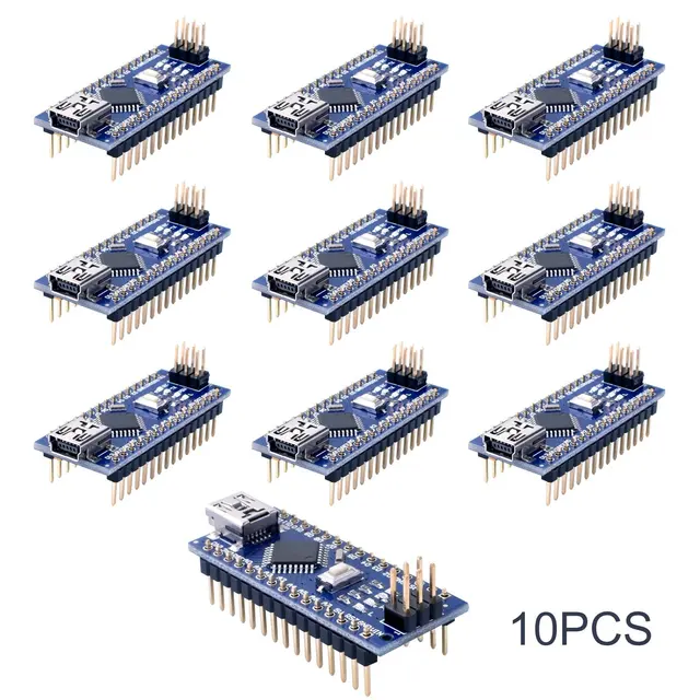 $US $27.26  10pcs Nano 3.0 ATmega328P Controlador Compatible Con For Arduino NANO CH340 Turno USB Controlador C