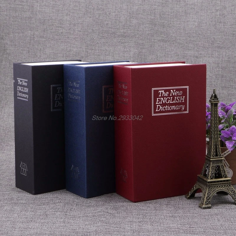 

Storage Box Money Secret Security Case Dictionary Book-Appearance With Lock 3colors -W128