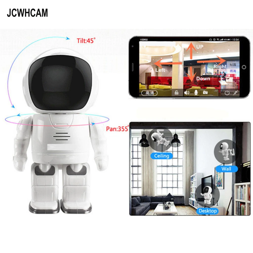 

JCWHCAM 960P Robot Network IP Camera WIFI HD PTZ Audio P2P Onvif Night Vision SD TF Card Slot Security Cam Baby Monitor