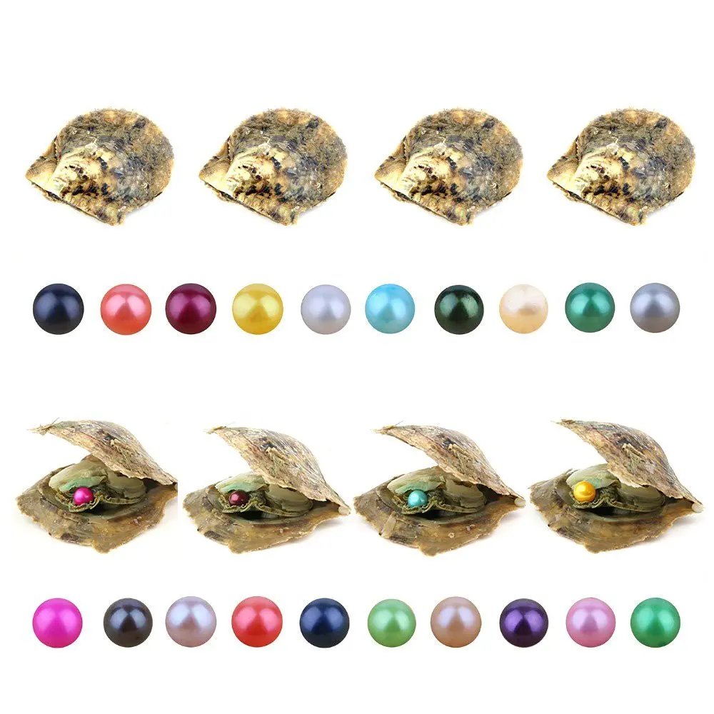 

Akoya Cultured Love Wish Pearl Oysters with 7-8 mm Round Pearls Inside Birthday Gifts