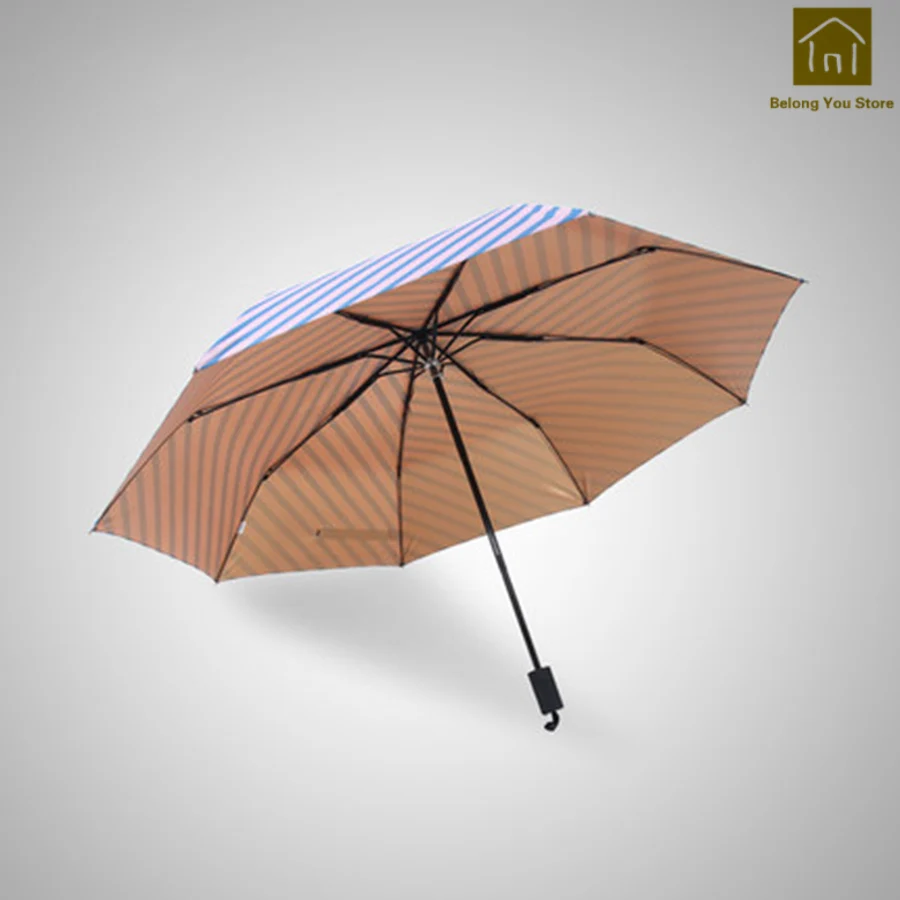 Colorido Portable Rain Sun Umbrella Folding Automatic Umbrella Windproof Travel Parasol for Men Women Black