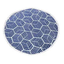 Диаметр 57,09 дюймов печатных пляжное Полотенца круглый коврик ткань из микрофибры дышащий коврик для пляжный отдых на природе