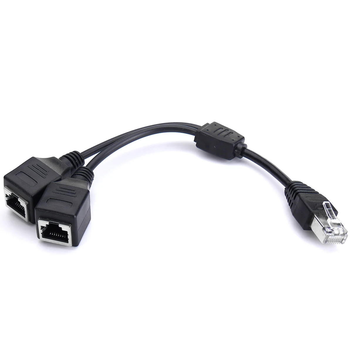 Лучшая цена Cat 5 LAN Ethernet RJ45 1 Папа два разъема адаптера соединительный кабель
