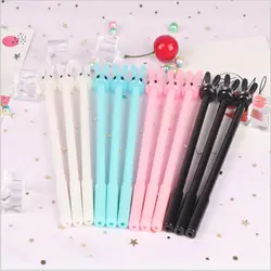 4 цвета прекрасная пластиковая мультипликационная гелевая ручка с дизайном «кролик» милые нейтральные ручки для письма Дети подарочная