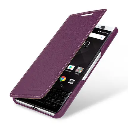 Роскошный брендовый чехол из натуральной кожи для Blackberry KEYone PRESS 4,", Модный чехол, простой флип, аксессуары для телефонов, сумка для DTEK70 - Цвет: Фиолетовый