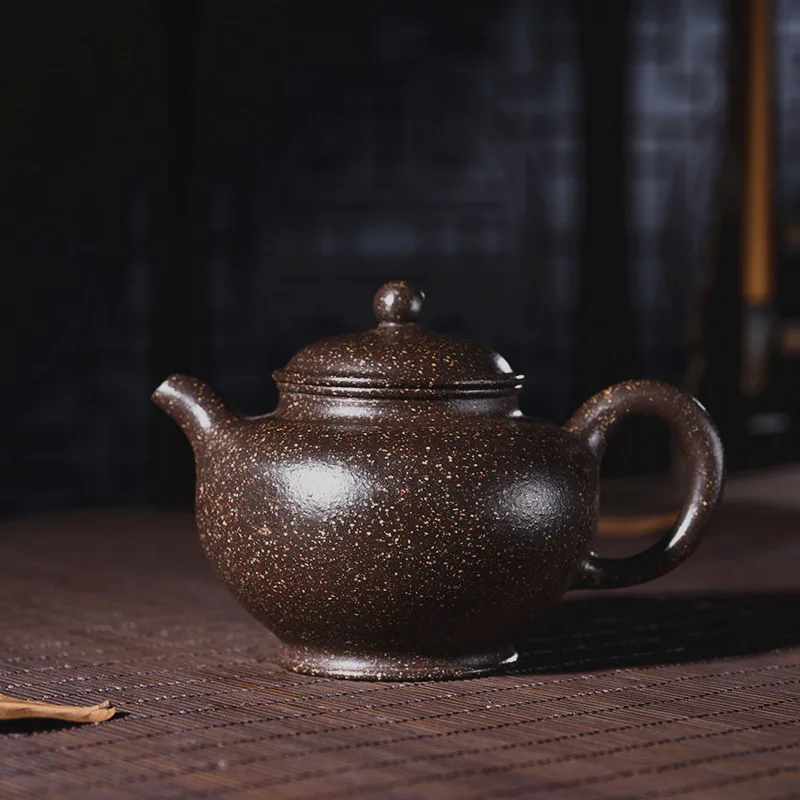 

Enameled Pottery Teapot Quality Goods Full Manual Purple Gold Sand Raw Ore Purple Mud Only Kettle Kungfu Online Teapot Tea Set