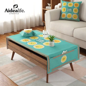 

blue linen180 cm crochet coffee table cloth rectangular polyester lace tablecloths wedding decoration picnic party