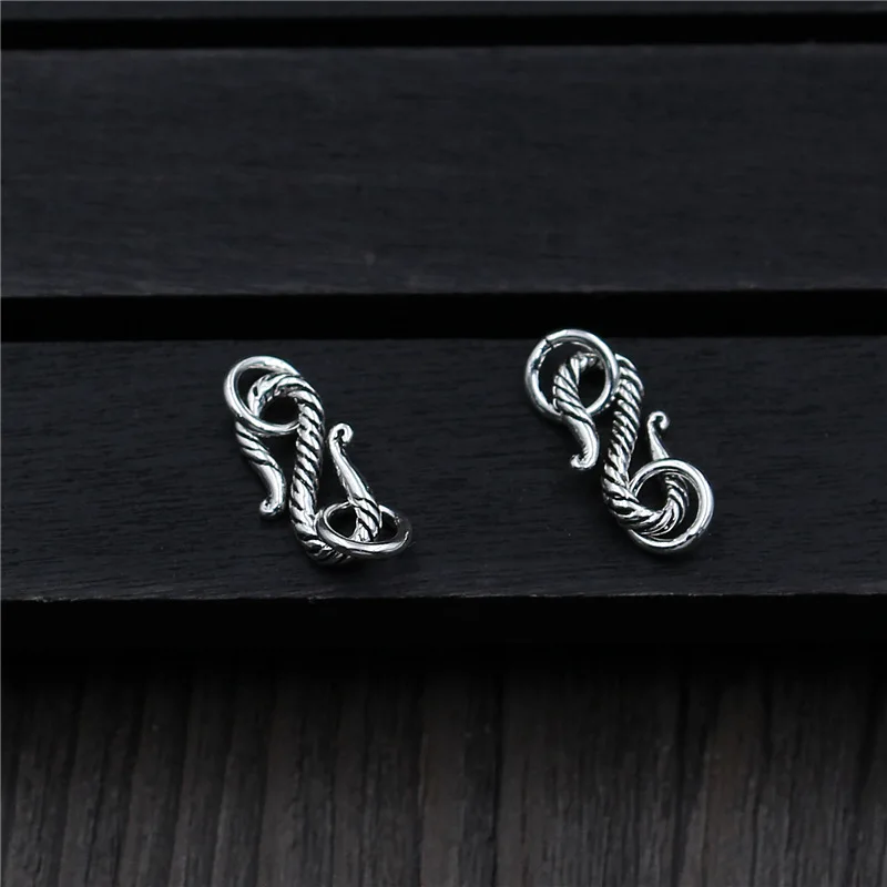 

Real 925 Sterling Silver Accessories Clasps&Hooks Buckle for DIY Bracelet Necklace Fine Jewelry Findings
