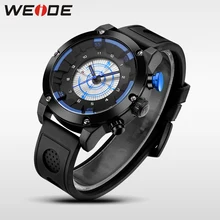 WEIDE luxury Genuine silicon watch quartz men sport Schocker Water Resistant  Electronic wrist watches Automatic Self-Wind Clock
