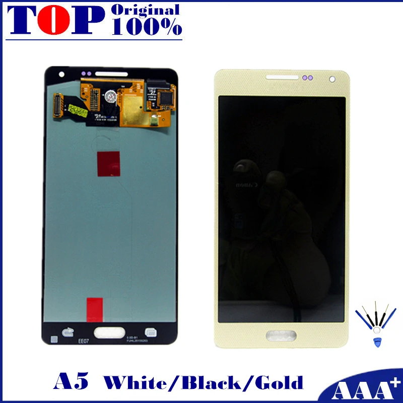 For Samsung Galaxy A5 A500 A5000 LCD Display Touch Screen with Digitizer Assembly Dark Blue/White/Glod Color Mobile Phone LCD