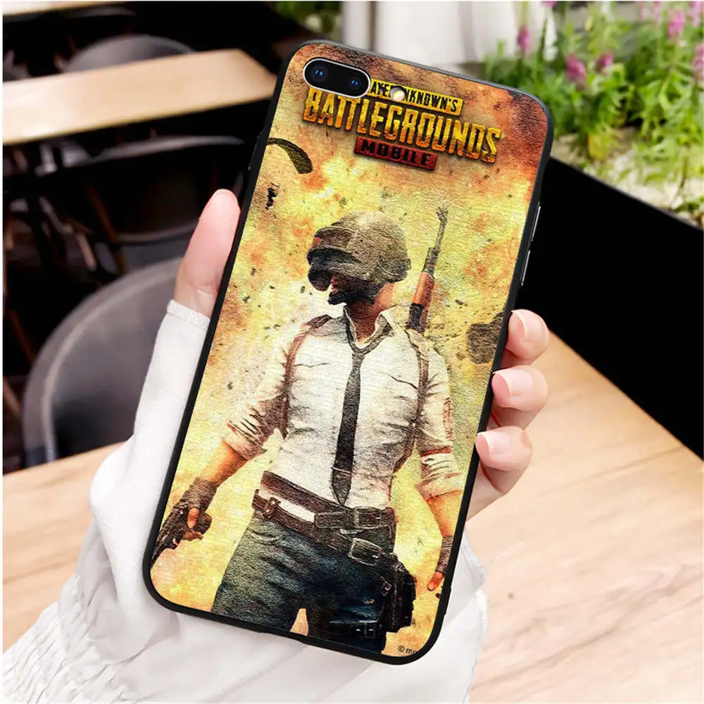 PlayerUnknown's Battlegrounds PUBG Мягкий Силиконовый ТПУ чехол для телефона для iPhone MAX XR XS X10 5S 5SE 6 6S 6 6splus 7 8 7 8Plus - Цвет: TPU