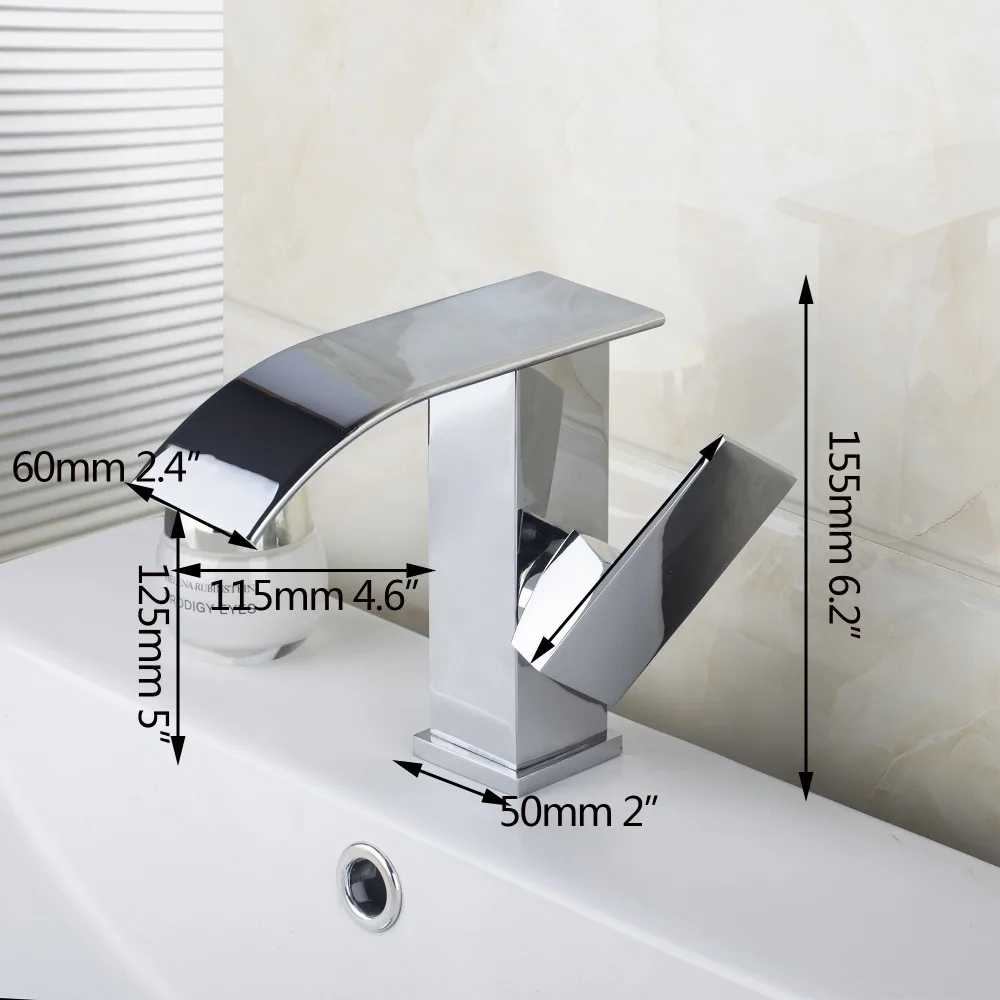 Preise KEMAIDI RU Bad Mischer Becken Wasserhahn Waschbecken Wasserhahn Neue Bau   Immobilien Chrome Wasserfall Auslauf Einhand loch