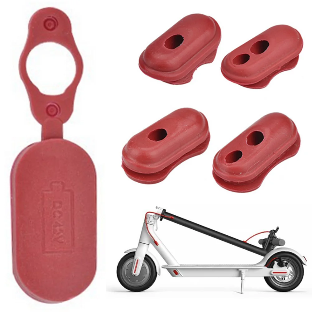 

5PCS Charge Port Cover Durable Dustproof Rubber Waterproof Protection Red Plug Mini Parts Electric Scooter Cap For Xiaomi M365
