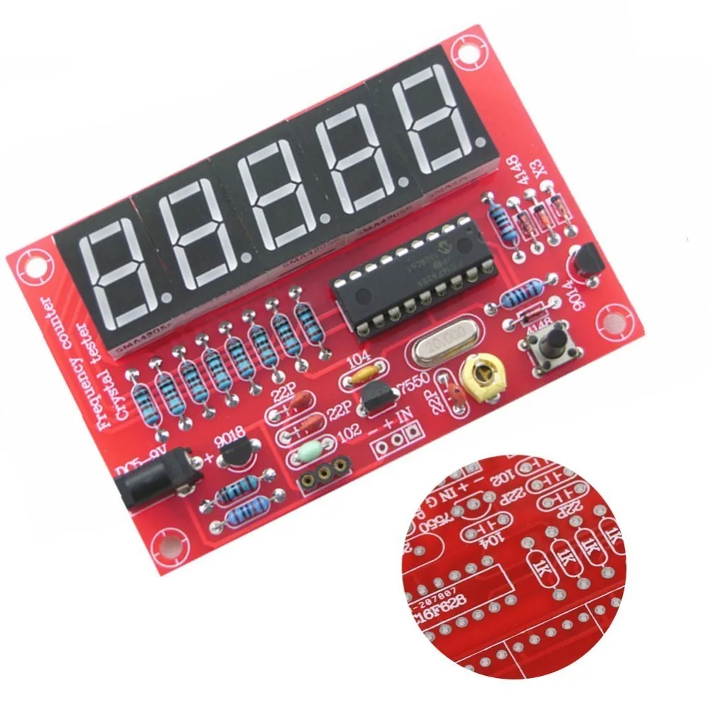 1 Гц-50 МГц счетчик частоты тестер DIY Kit 5 цифр Разрешение измерители частоты frecuencimetro