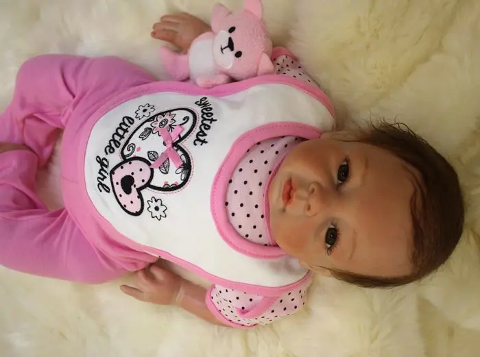 Креативная модель куклы DIY Reborn Baby doll ткань тело 100% силикон Boneca большие глаза