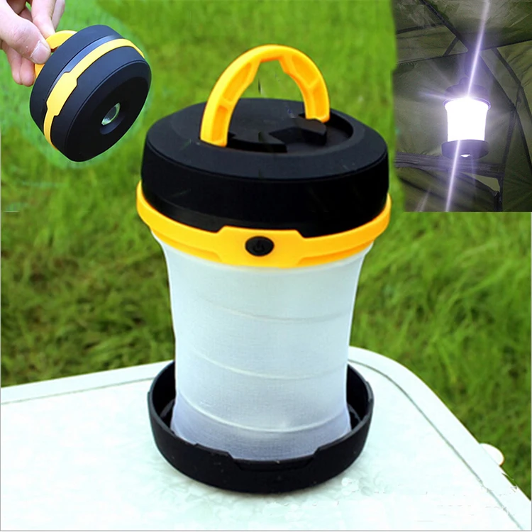 LED telescopic camp light 3 mode AA battery outdoor folding camping