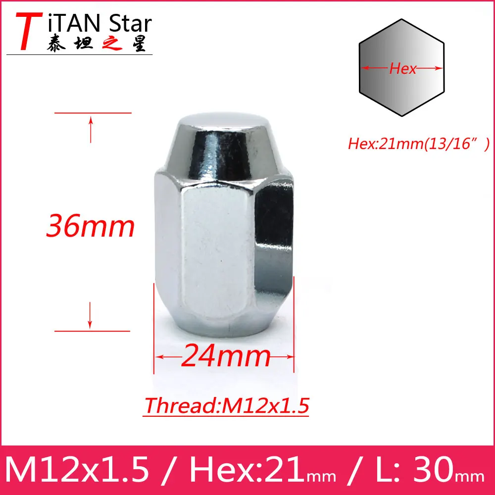 1 шт. M12x1.50 5 сплав колесные диски гаечные гайки шестигранный 21 мм для Mazda KIA Hyundai Toyota