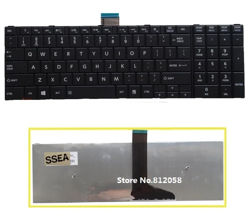 

SSEA New Laptop US Keyboard For TOSHIBA SATELLITE L50 L50-A C50 C50D C50-A C55D S50 S55 L70 L75 C70 C75