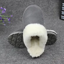 Natural Fur Slippers Women Home Winter Warm Indoor Wool Slippers 2017 Men Fashion Furry Australia Sheepskin House Slippers 35-48