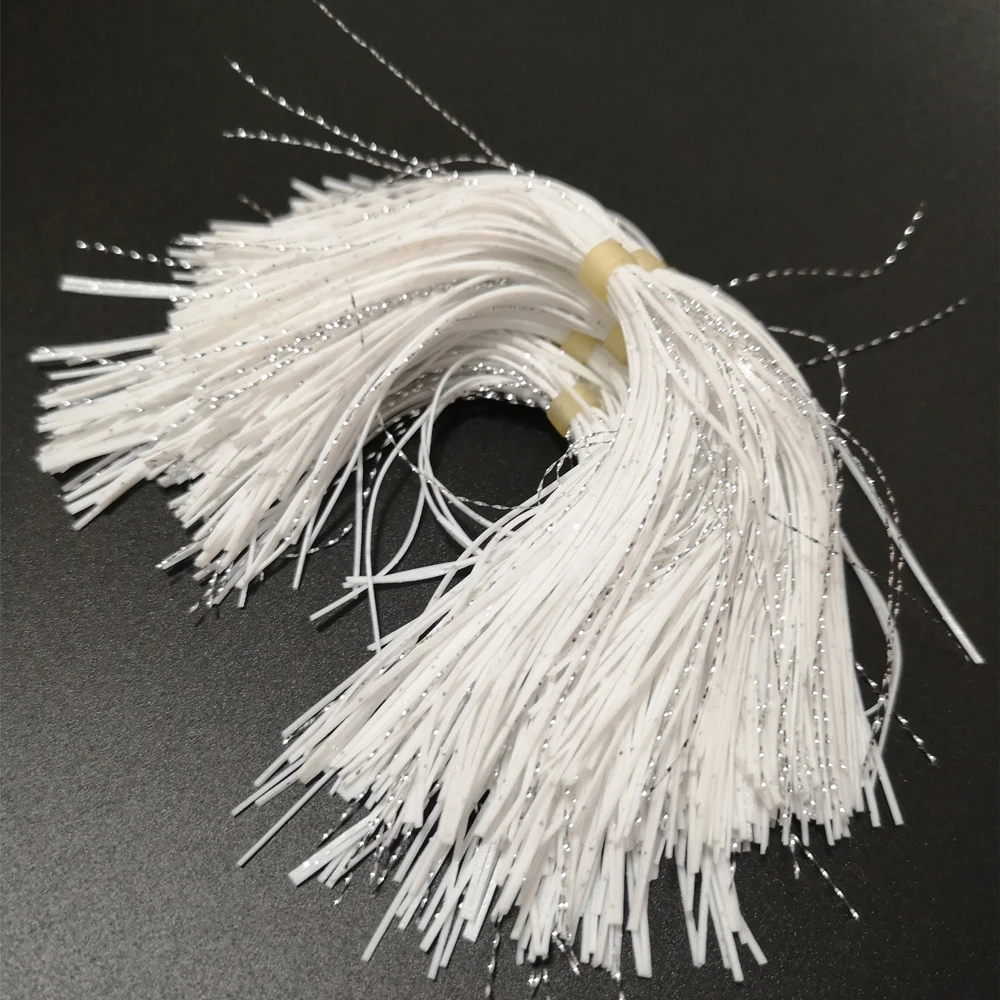 

10 Bundles 44+15 Strands Silicone with flash Skirts Fishing Accessories Buzzbaits Spinner Buzz Bait Silicone Skirts SF053