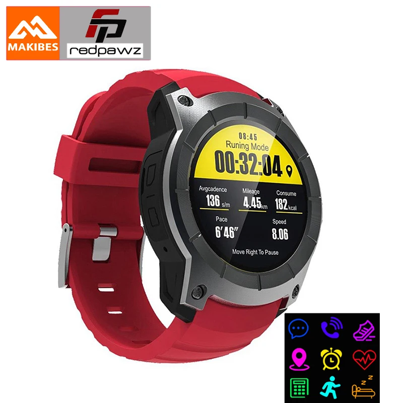 Оригинальные спортивные часы Makibes G05 GPS 1 3 ''с цветным экраном умные