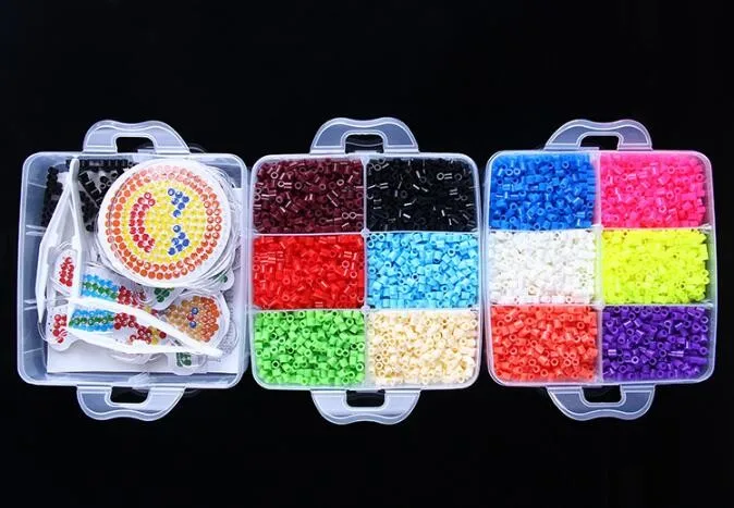 Perler Beads 9000 шт набор коробок 5 мм Хама бусины предохранители 6 шаблонов+ 6 железной бумаги+ 3 пинцета головоломки diy игрушка