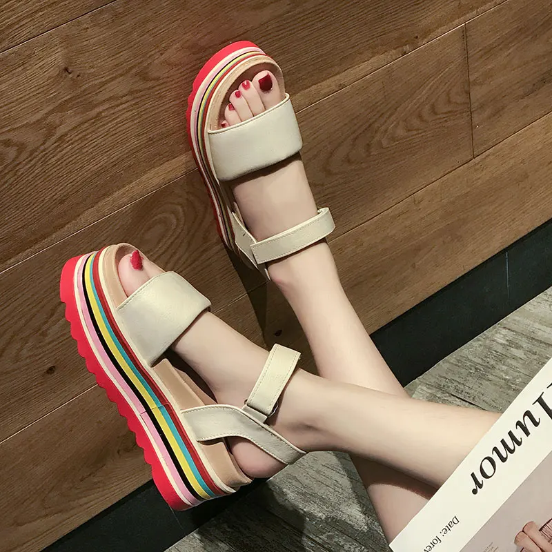 

Summer New Women's Sandals Wild Tide Casual Shoes Female Summer Beach Shoes Flat Shoes Student Sandals Sandals Slippers Shoes
