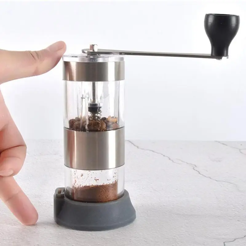 

Mini Manual Coffee Bean Grinder Removable Handheld Manual Coffee Bean Pepper Grinder Stainless Steel Burr Crocus Mill Grinder