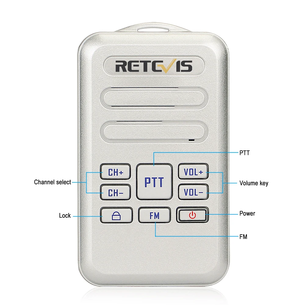 Retevis RT20 мини перезаряжаемая рация 2 Вт fm-радио двухсторонняя портативная домофон-рация UHF 400-470 МГц 16 каналов VOX PTT домофон