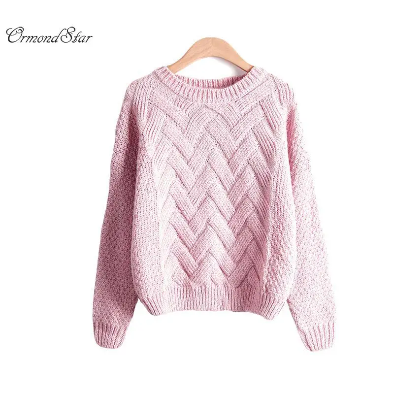 Puxar Femme 2018 Outono Inverno Mulheres Camisolas E Pul&ampocircveres Coreano Xadrez Grosso Knit Mohair Camisola Solta Jumper | Женская