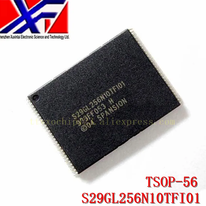 5 шт./лот S29GL256N10TFI01 S29GL256N10 S29GL256 FLASH - NOR Memory IC 256 Мб (32M x 8 16M 16) параллельная 100ns 56-TSOP |
