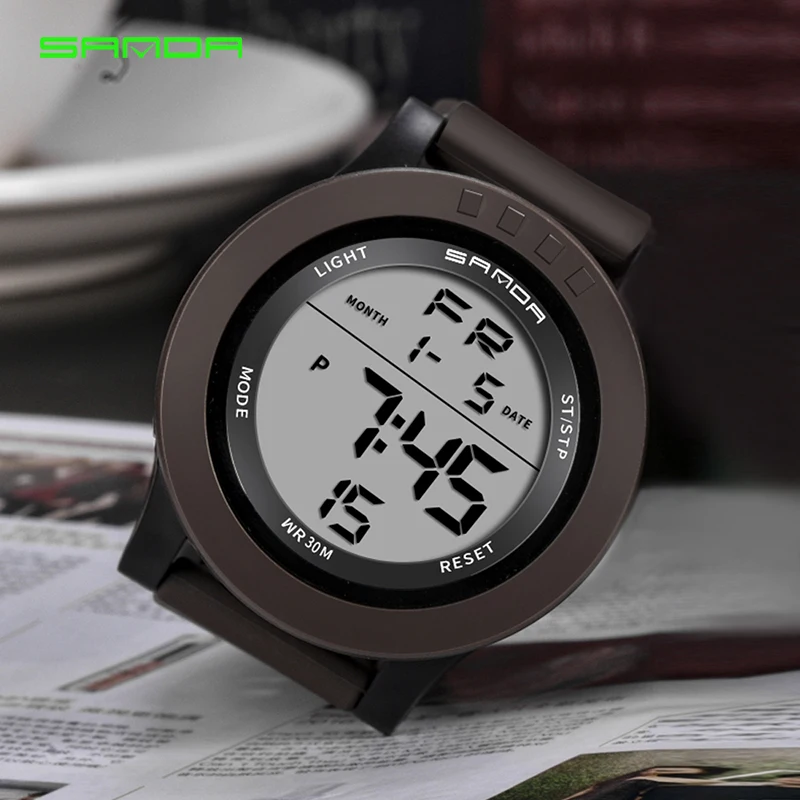 

SANDA Brand Fashion Watch Men Waterproof Sport Quartz Watch Resin Calendar Men's Relogio Watch Reloj Hombre Wristwatch Clock