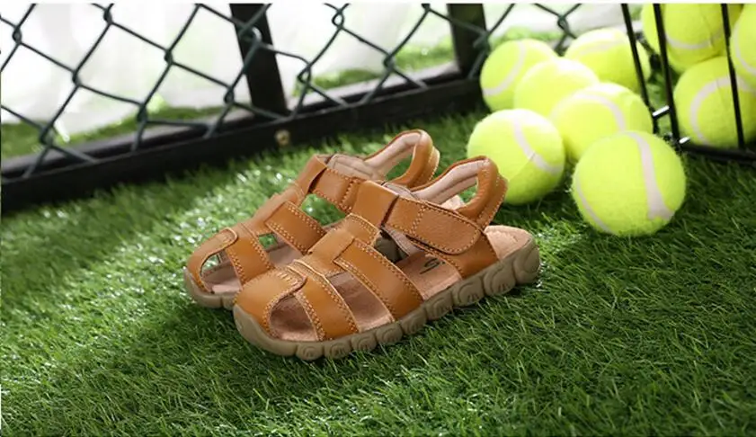 Children cow leather sandals-20