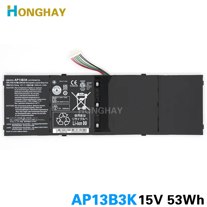 Honghay AP13B3K Аккумулятор для ноутбука Acer Aspire V5 R7|battery for acer aspire|battery acerlaptop battery |