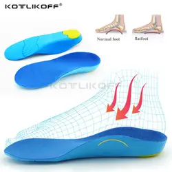 KOTLIKOFF 3D ортопедические стельки плоские ножки для детей и детей стелька для поддержки свода для X-Legs детская ортопедическая обувь Уход за