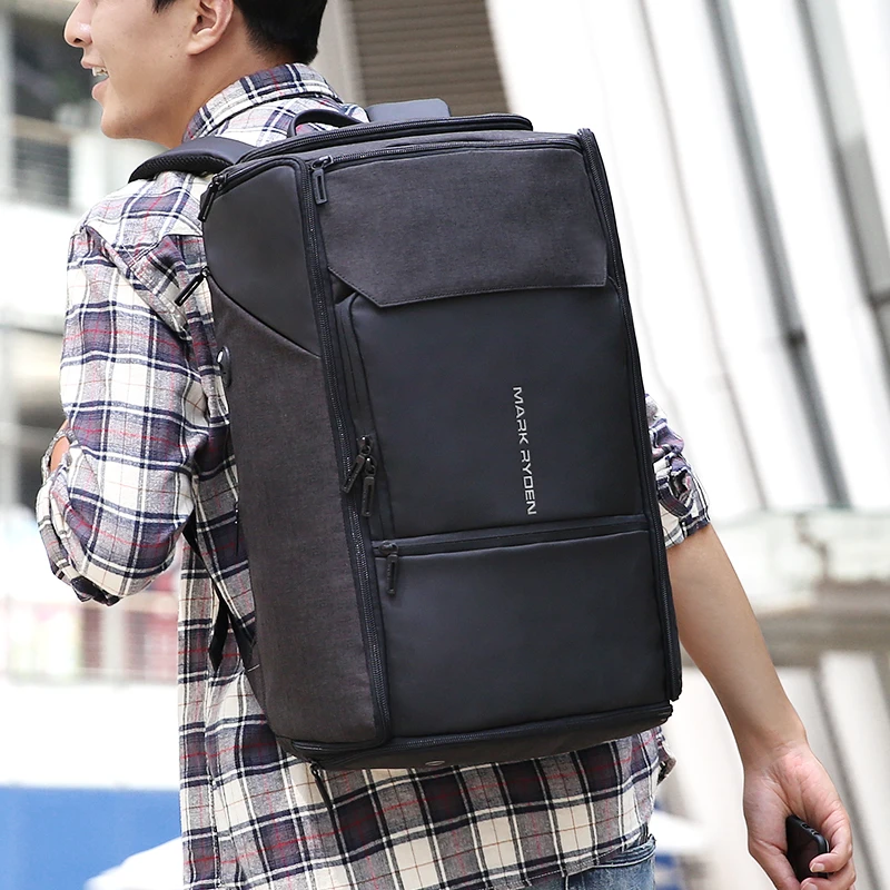 Mark Ryden New USB Recharging High Capacity Backpack 180 Degree Travel Bag Fit for 17.3 Inches Laptop New Design Bag