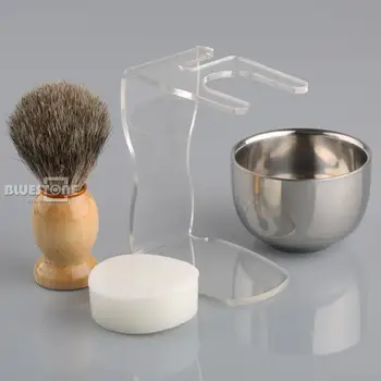 

Men's Gift MIX Badger Hair Shaving Brush+Suction Cup Brush Stand+Bowl +Soap Set