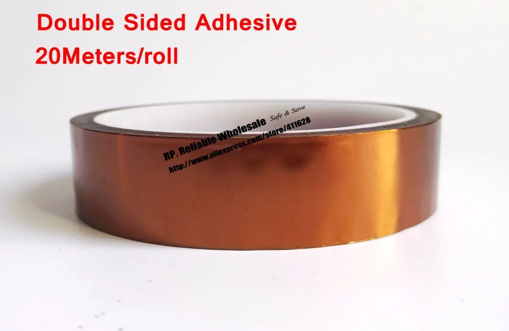 50mm-20m-01mm-thick-heat-withstand-two-face-adhension-tape-polyimide-film-for-insulate-electrical