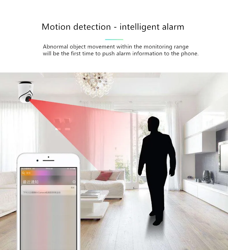 

CHHD 720P IP Security Camera Wireless Surveillance Camera with Night Vision up to Motion Detection Alarm/Recording,