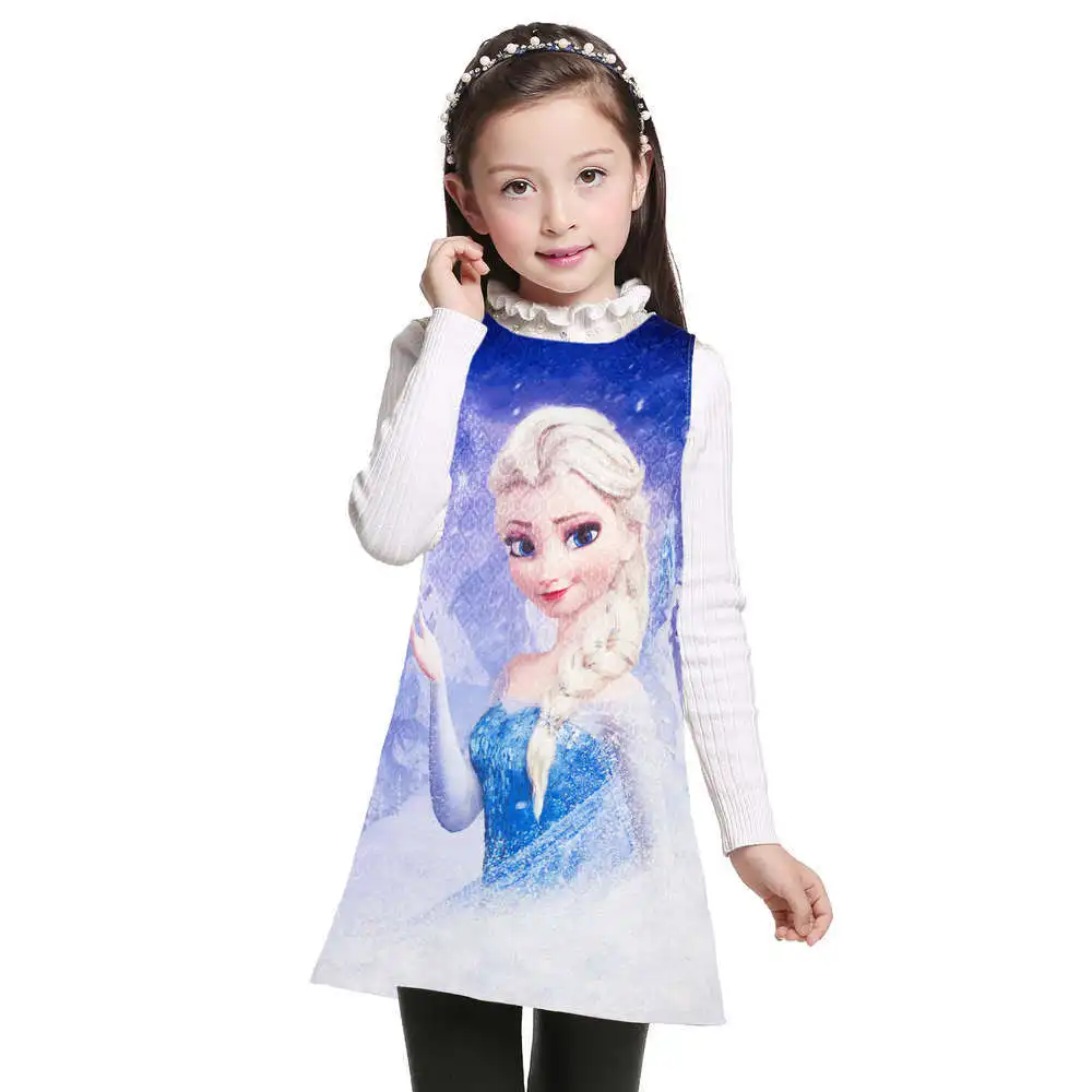 

Kids Girls Elsa Anna Princess Dresses Sleeveless Formal Children Girl Teenagers Party Dress Vestidos Costume summer