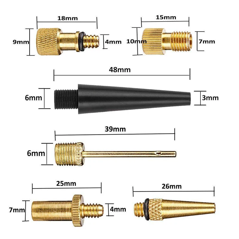 15 шт./партия велосипедный насос трубка шин инструмент Баскетбол пневматическая игла конвертер адаптер клапана велосипеда насос аксессуары