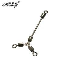 HXY 20 шт размер(12#-4#) Длинная нога o-образный Трехходовой прокатки поворотные рыболовные снасти рыболовный крючок Разъем прокатки Вертлюги
